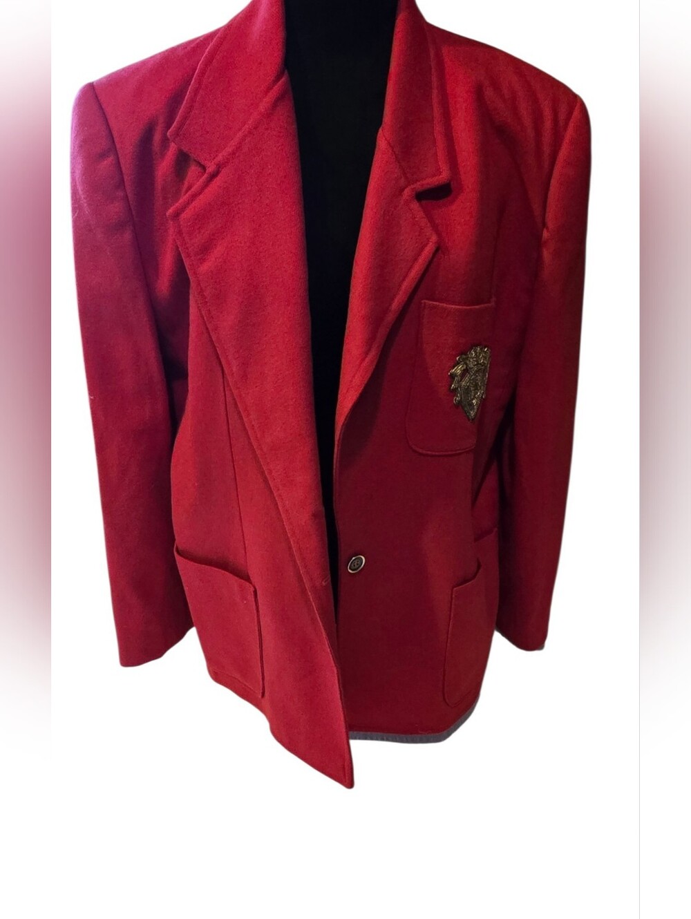 Pendleton Red Wool Blazer w/crest Large